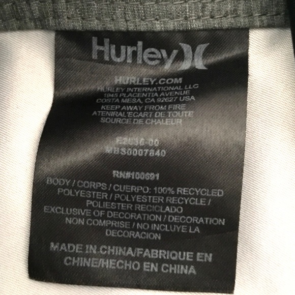 Hurley Black Ombré Blue Stripe Board Swim Shorts - Picture 7 of 10